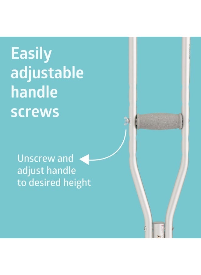 Bukela Underarm Crutches, Forearm Crutches, Height Adjustable, Lightweight Aluminum Alloy Forearm Crutches With Soft Padding, Foldable, Suitable For The Elderly And Disabled, Non-Slip Crutches, 1 Pair - Image 5
